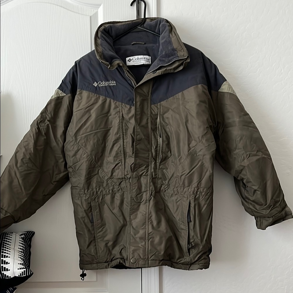 Columbia Olive and Navy Jacket size small